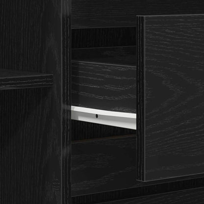 Sideboard Schwarz Eichen-Optik 120 x 41 x 75 cm Holzwerkstoff