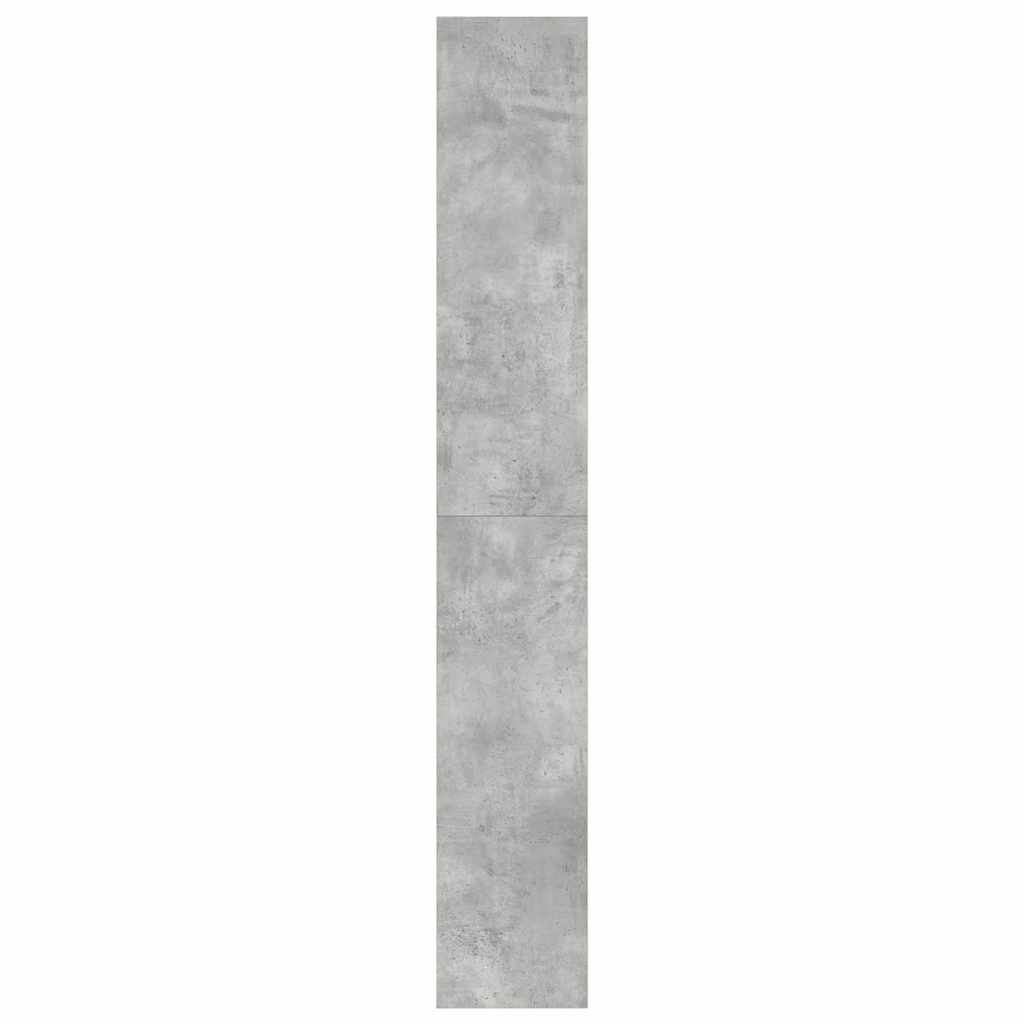 Bücherregal mit Regal Betongrau 80 x 30 x 198 cm Holzwerkstoff
