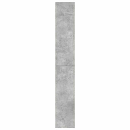 Bücherregal mit Regal Betongrau 80 x 30 x 198 cm Holzwerkstoff