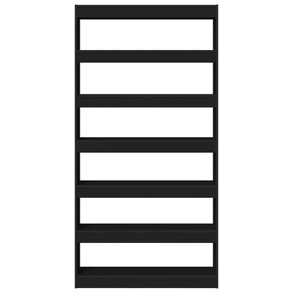 Bücherregal Schwarz Holzwerkstoff