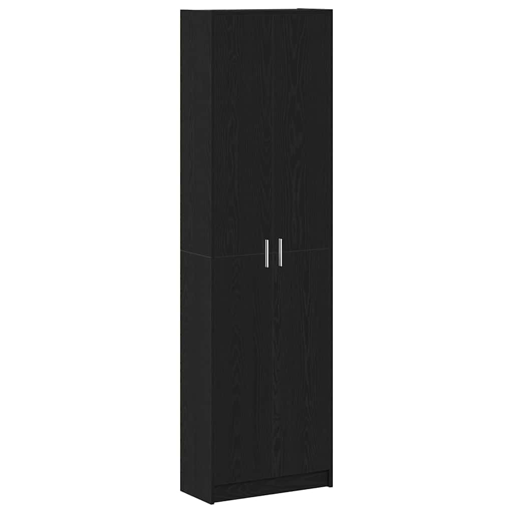 Kleiderschrank mit Regal Schwarz Eichen-Optik 55 x 25 x 189 cm
