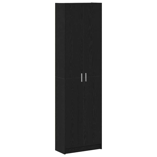 Kleiderschrank mit Regal Schwarz Eichen-Optik 55 x 25 x 189 cm