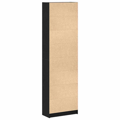 Kleiderschrank mit Regal Schwarz Eichen-Optik 55 x 25 x 189 cm