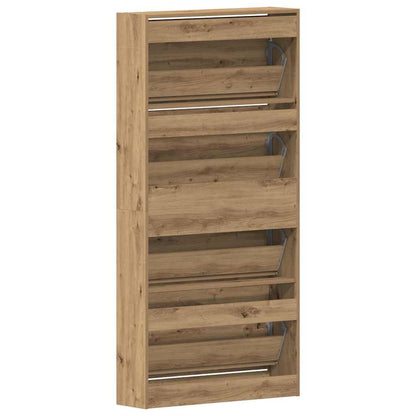 Schuhschrank Artisan-Eiche 80 x 21 x 163.5 cm Holzwerkstoff