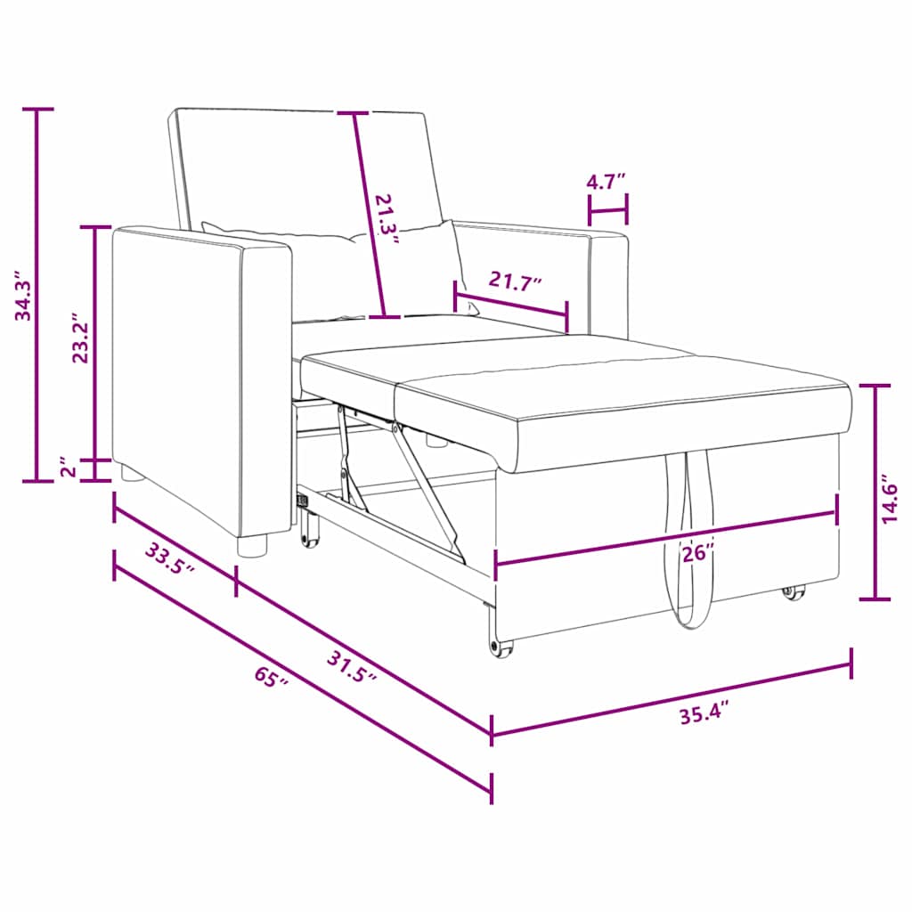 Einzel-Schlafsofa mit Rädern Hellgrau 90 x 165 x 87 cm Stoff