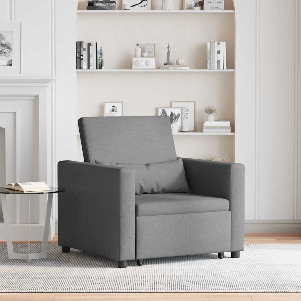 Einzel-Schlafsofa mit Rädern Dunkelgrau 90 x 165 x 87 cm Stoff