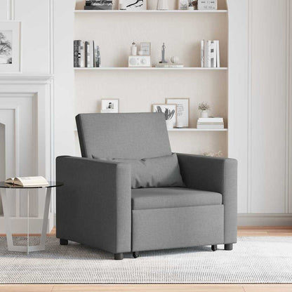 Einzel-Schlafsofa mit Rädern Dunkelgrau 90 x 165 x 87 cm Stoff