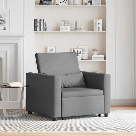 Einzel-Schlafsofa mit Rädern Dunkelgrau 90 x 165 x 87 cm Stoff