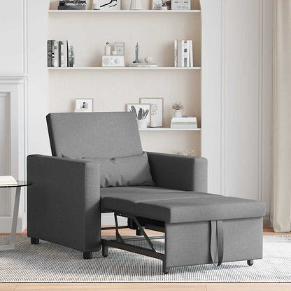 Einzel-Schlafsofa mit Rädern Dunkelgrau 90 x 165 x 87 cm Stoff