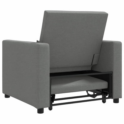 Einzel-Schlafsofa mit Rädern Dunkelgrau 90 x 165 x 87 cm Stoff