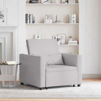 Einzel-Schlafsofa mit Rädern Wolkengrau 90 x 165 x 87 cm Stoff