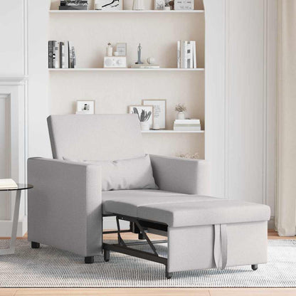 Einzel-Schlafsofa mit Rädern Wolkengrau 90 x 165 x 87 cm Stoff