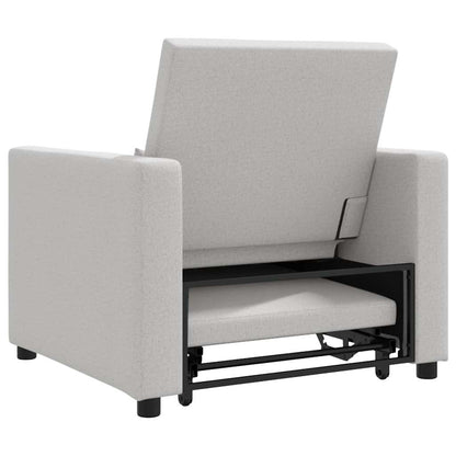 Einzel-Schlafsofa mit Rädern Wolkengrau 90 x 165 x 87 cm Stoff