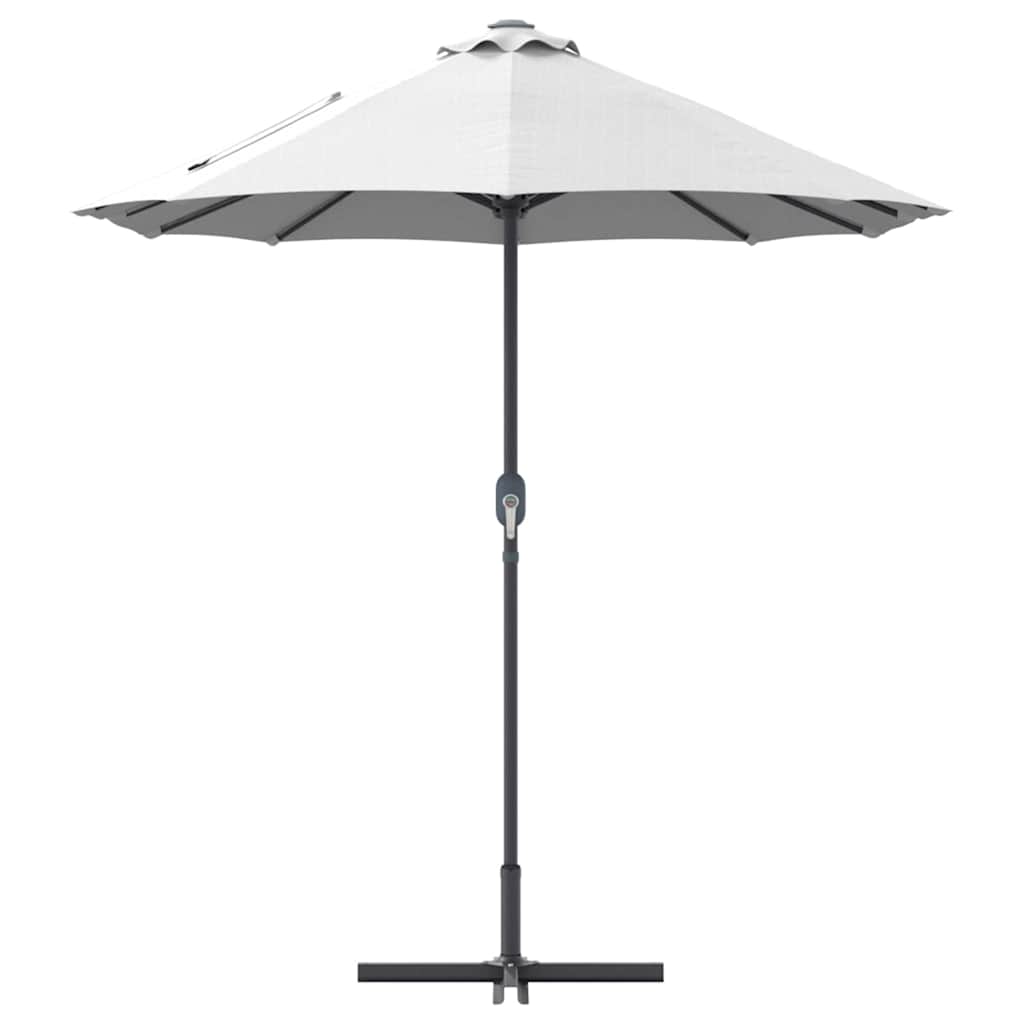 Gartenparasol Sand 370 x 197 x 239 cm Pulverbeschichteter Stahl