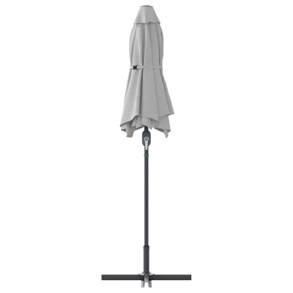 Gartenparasol Sand 370 x 197 x 239 cm Pulverbeschichteter Stahl