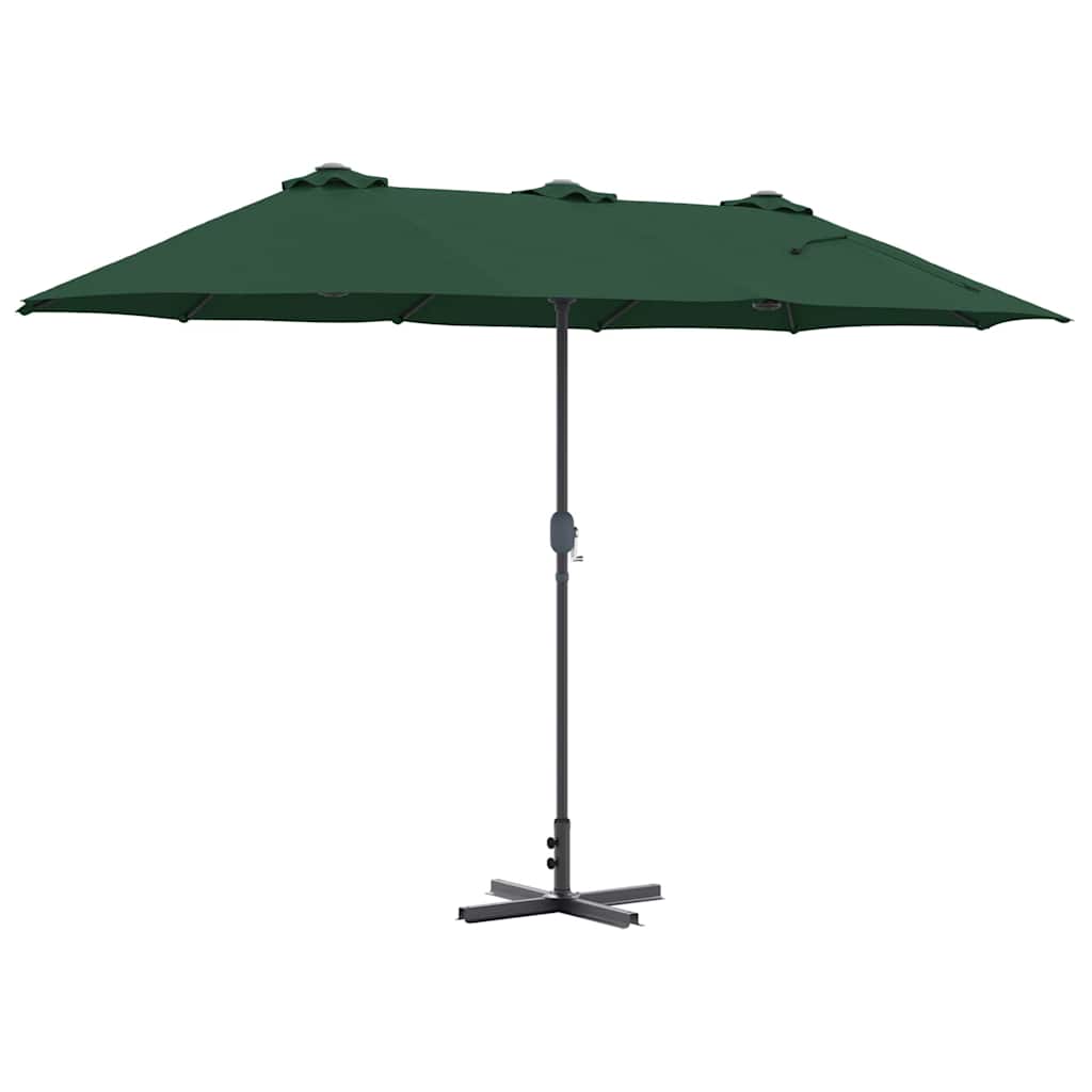 Gartenparasol Grün 370 x 197 x 239 cm Pulverbeschichteter Stahl