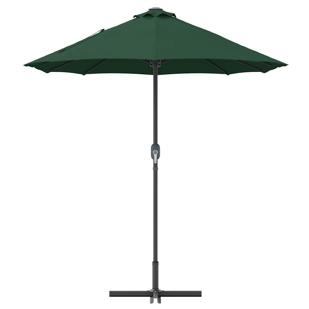 Gartenparasol Grün 370 x 197 x 239 cm Pulverbeschichteter Stahl