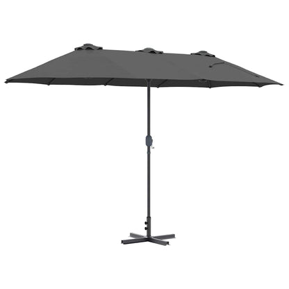 Gartenparasol Anthrazit 370 x 197 x 239 cm