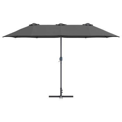 Gartenparasol Anthrazit 370 x 197 x 239 cm