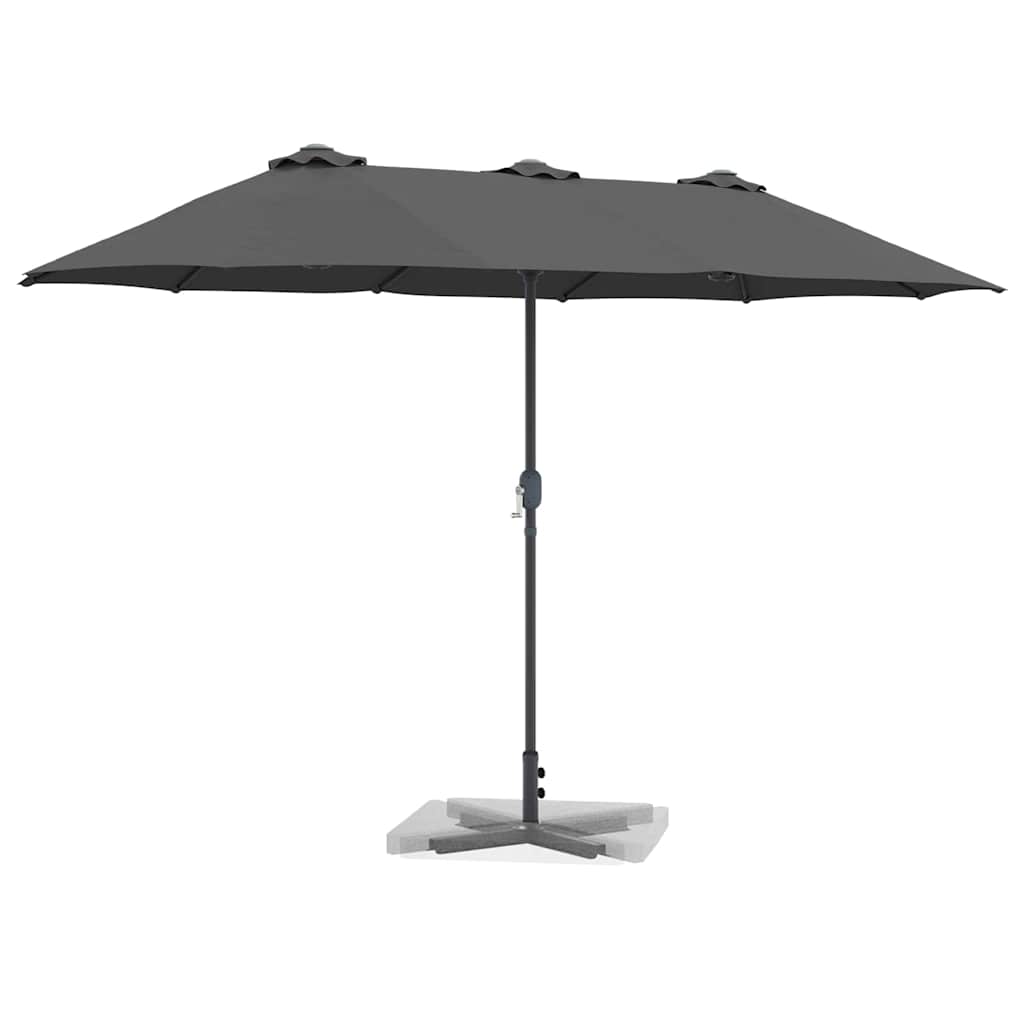 Gartenparasol Anthrazit 370 x 197 x 239 cm