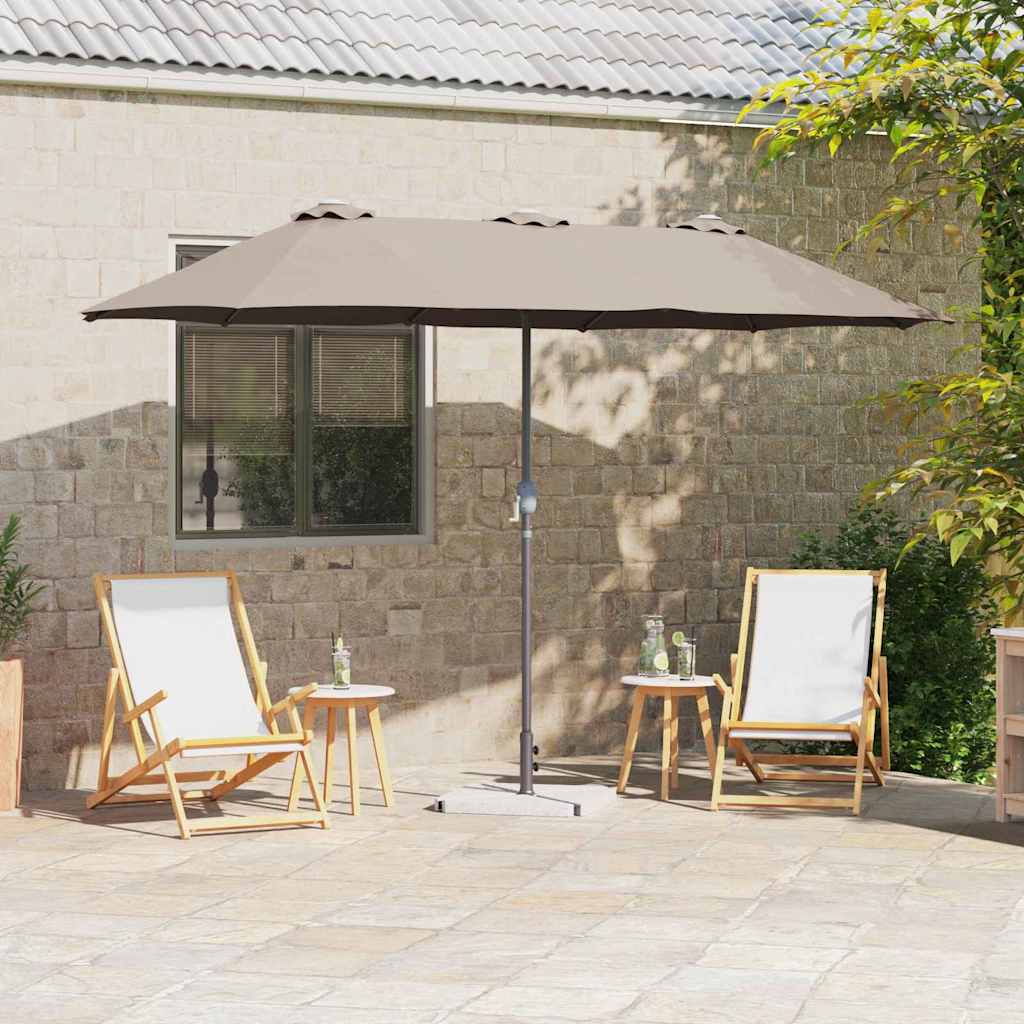 Gartenparasol Taupe 370 x 197 x 239 cm