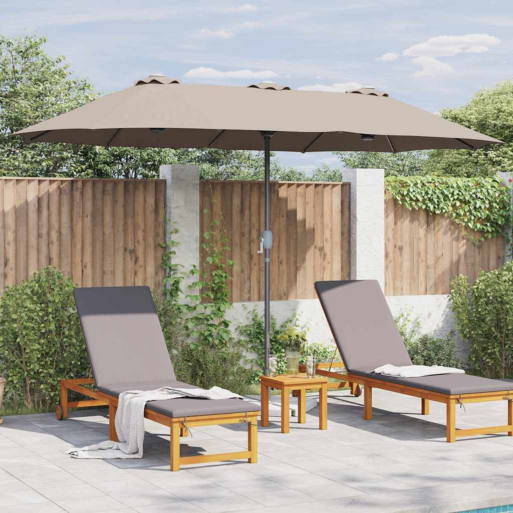 Gartenparasol Taupe 370 x 197 x 239 cm