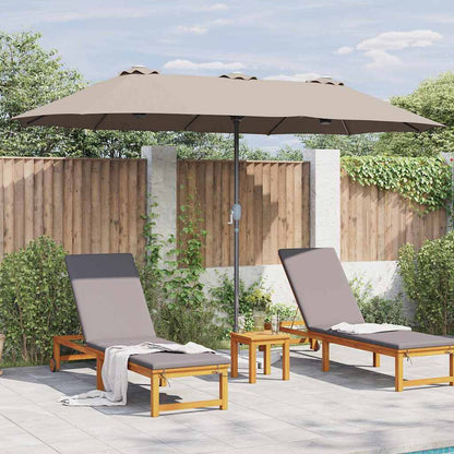 Gartenparasol Taupe 370 x 197 x 239 cm