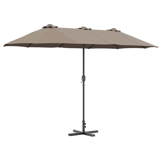 Gartenparasol Taupe 370 x 197 x 239 cm
