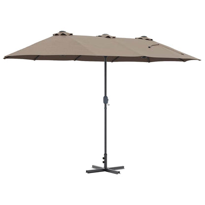 Gartenparasol Taupe 370 x 197 x 239 cm
