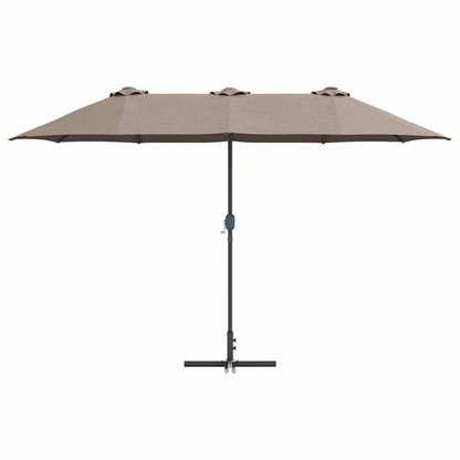 Gartenparasol Taupe 370 x 197 x 239 cm