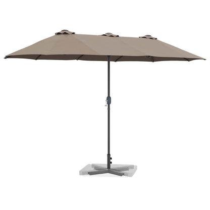 Gartenparasol Taupe 370 x 197 x 239 cm