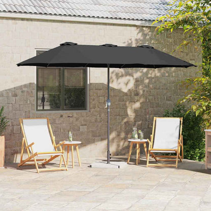 Gartenparasol Schwarz 370 x 197 x 239 cm