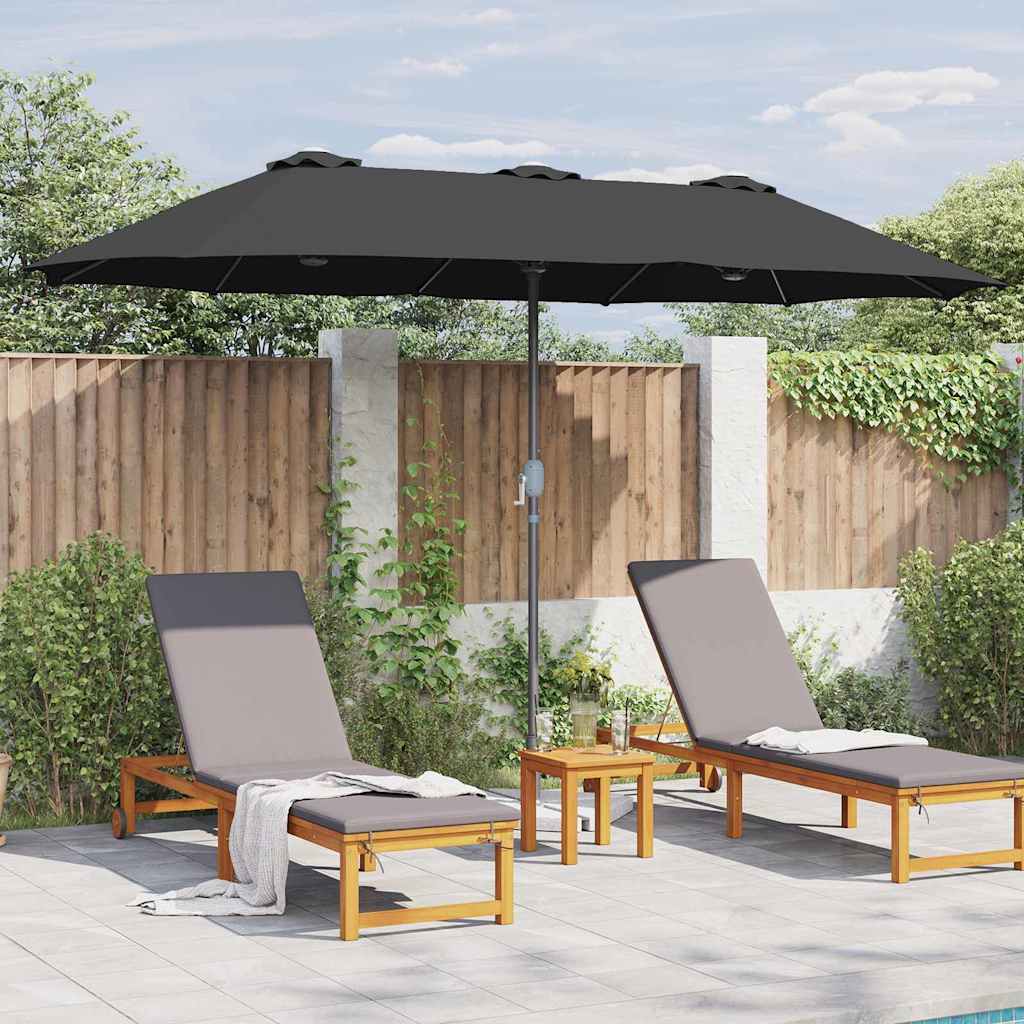 Gartenparasol Schwarz 370 x 197 x 239 cm