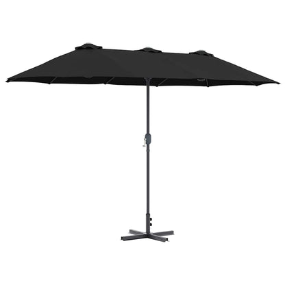 Gartenparasol Schwarz 370 x 197 x 239 cm
