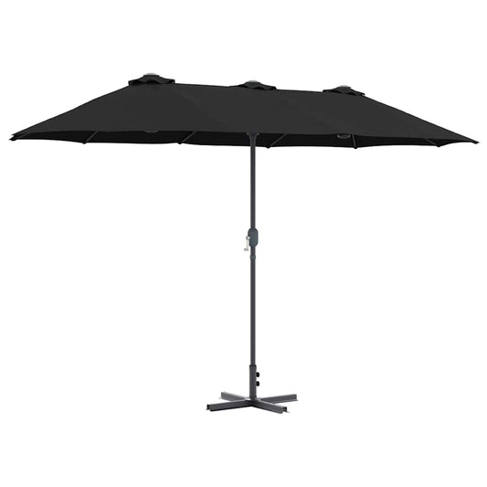 Gartenparasol Schwarz 370 x 197 x 239 cm