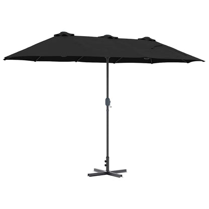 Gartenparasol Schwarz 370 x 197 x 239 cm