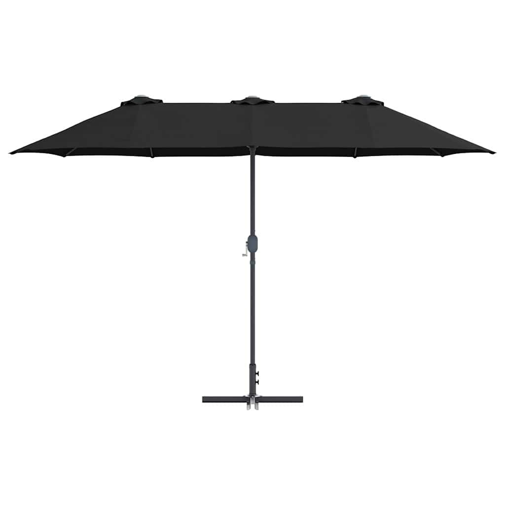 Gartenparasol Schwarz 370 x 197 x 239 cm