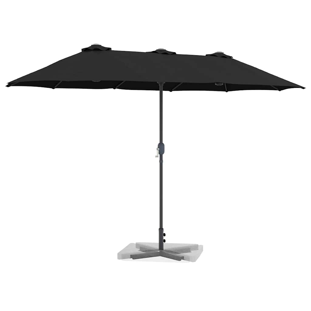 Gartenparasol Schwarz 370 x 197 x 239 cm
