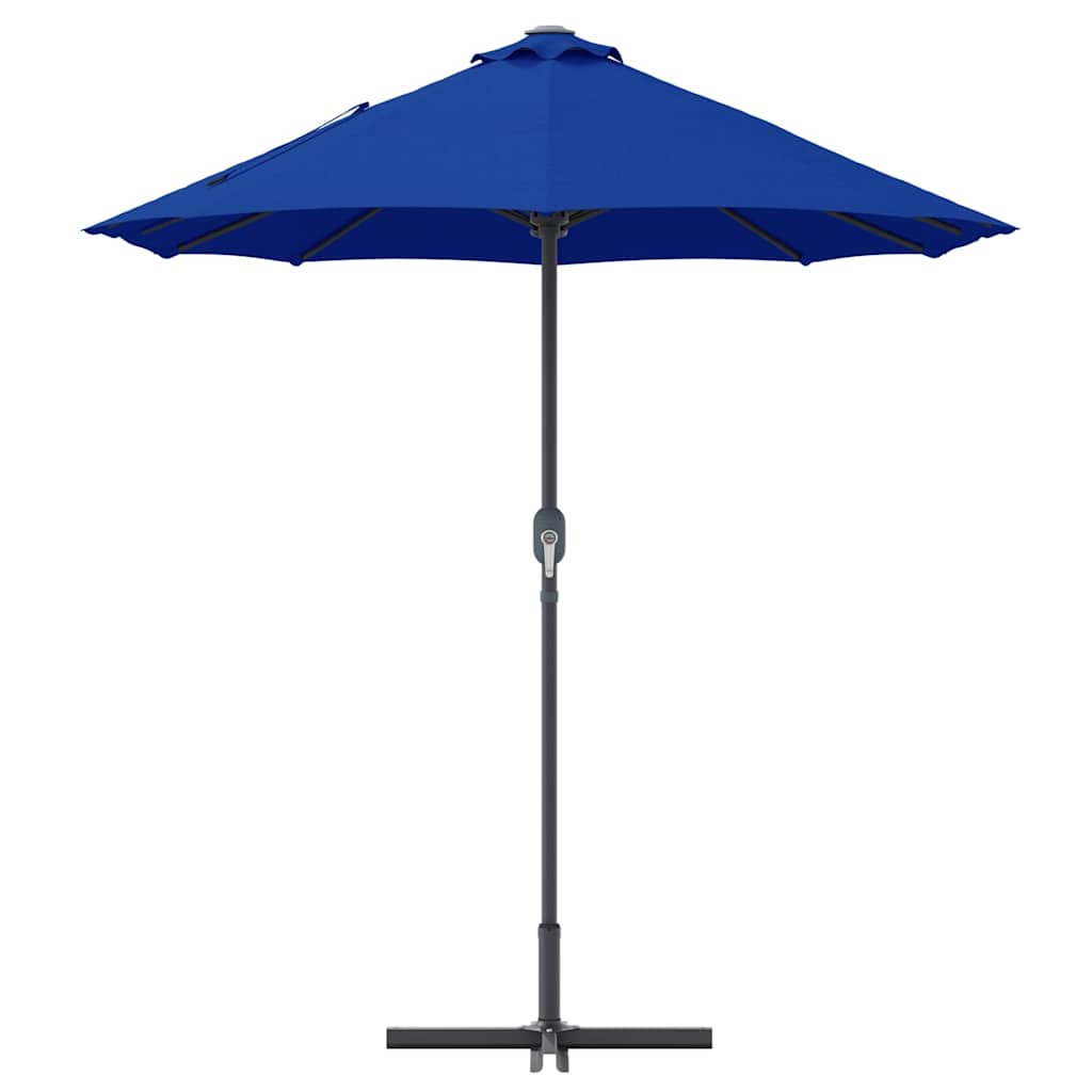 Gartenparasol Blau 370 x 197 x 239 cm Pulverbeschichteter Stahl
