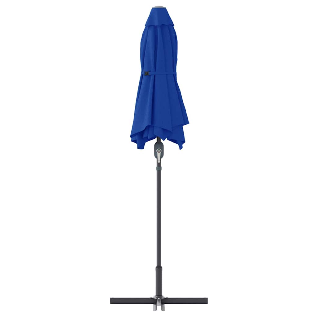 Gartenparasol Blau 370 x 197 x 239 cm Pulverbeschichteter Stahl