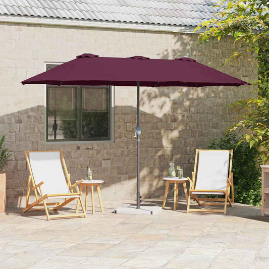 Gartenparasol Bordeauxrot 370 x 197 x 239 cm