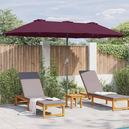 Gartenparasol Bordeauxrot 370 x 197 x 239 cm