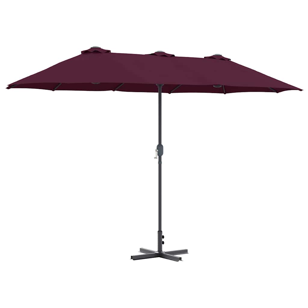 Gartenparasol Bordeauxrot 370 x 197 x 239 cm