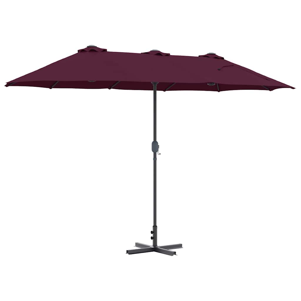 Gartenparasol Bordeauxrot 370 x 197 x 239 cm