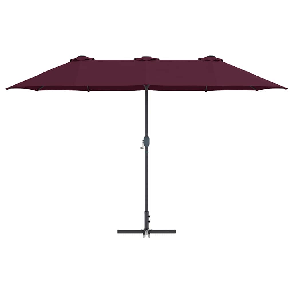 Gartenparasol Bordeauxrot 370 x 197 x 239 cm
