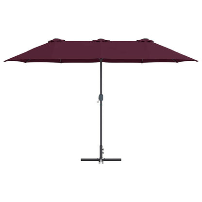 Gartenparasol Bordeauxrot 370 x 197 x 239 cm