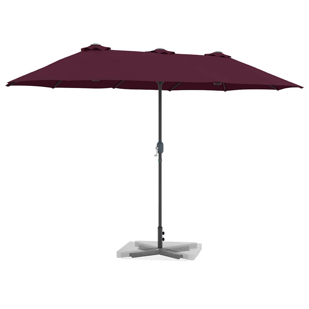 Gartenparasol Bordeauxrot 370 x 197 x 239 cm