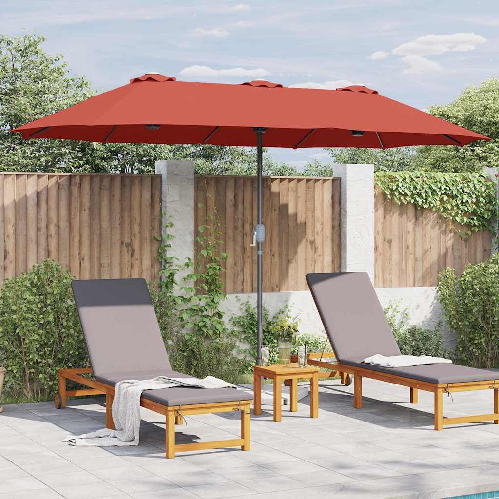Gartenparasol Terrakotta 370 x 197 x 239 cm