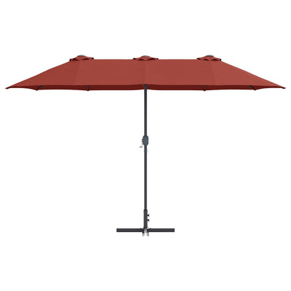 Gartenparasol Terrakotta 370 x 197 x 239 cm