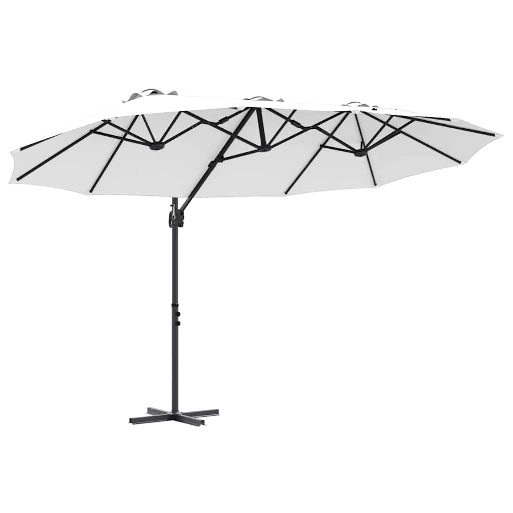 Garten-Kantilever-Pergola Sandfarbe 372 x 198 x 243 cm